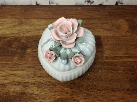 Vintage Rose Trinket Box 